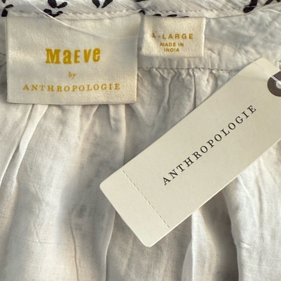 ANTHROPOLOGIE Maeve Flutter Sleeve Babydoll Mini Dress Size XL NEW - Picture 10 of 14